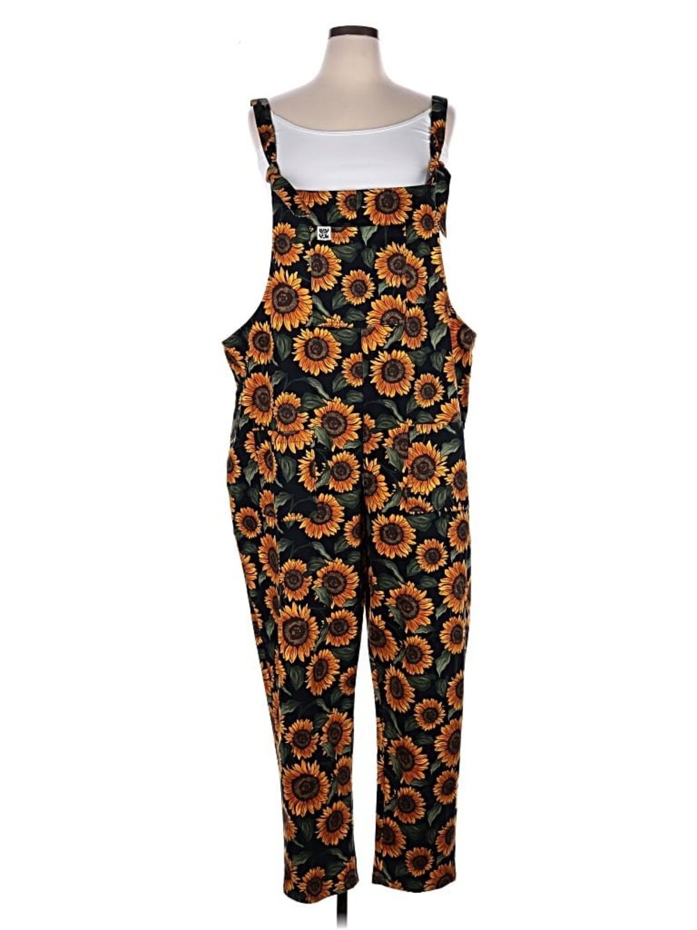 Lucy & Yak Sunflower Print Overalls in Yellow and Green *rare print* US 18/UK 22 - Picture 5 of 8